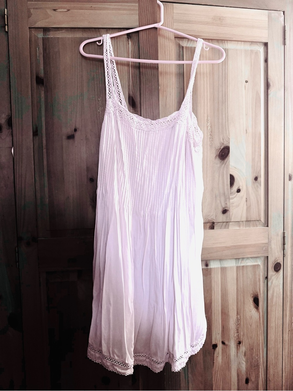 Wilfred Pale Pink Lace-Trim Chemise